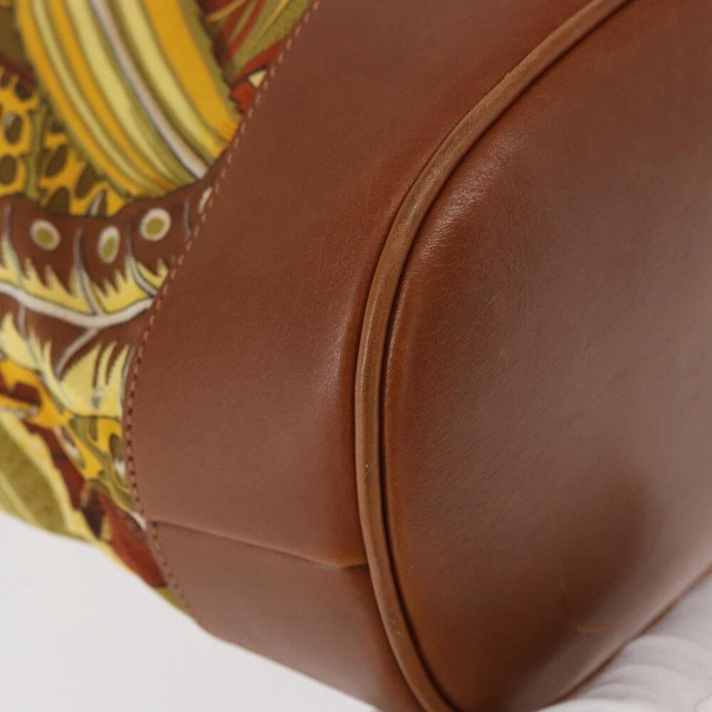 Salvatore Ferragamo Shoulder Bag Canvas Brown Gold Auth 151697 - Picture 9 of 16